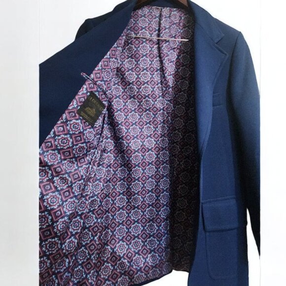 Men's Vintage - Elderado - Blazer Jacket w/ Gold Buttons - Picture 4 of 7